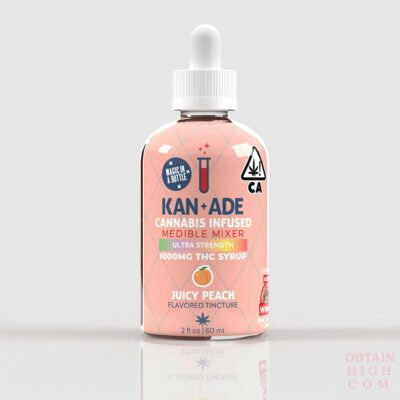Juicy Peach Medible Mixer 1000mg THC by Kan+Ade obtain high